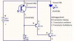 Alkonykapcsolós bójavilágítás elektronikai rajz